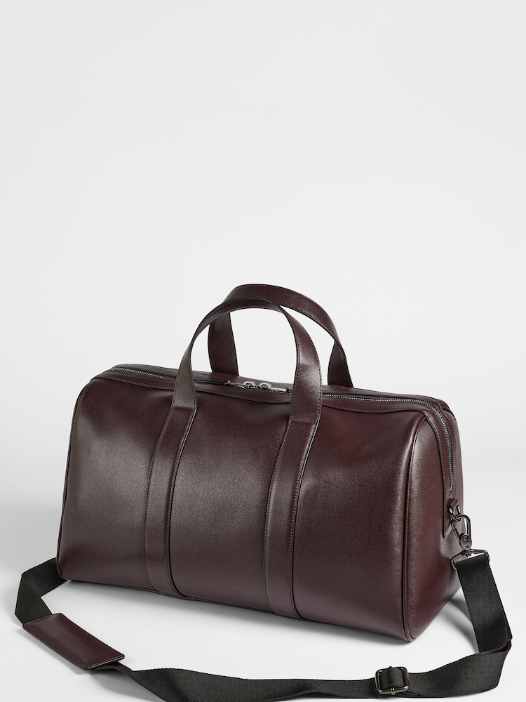 Ted Baker Red Fidick Saffiano Leather Holdall - Image 3 of 4