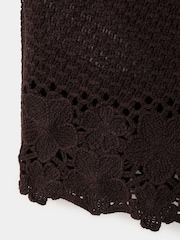 Mango Brown Crochet Vest Top - Image 5 of 6