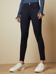 Ted Baker Blue Strenti Skinny Zip Cuff Ponti Jeggings - Image 2 of 5