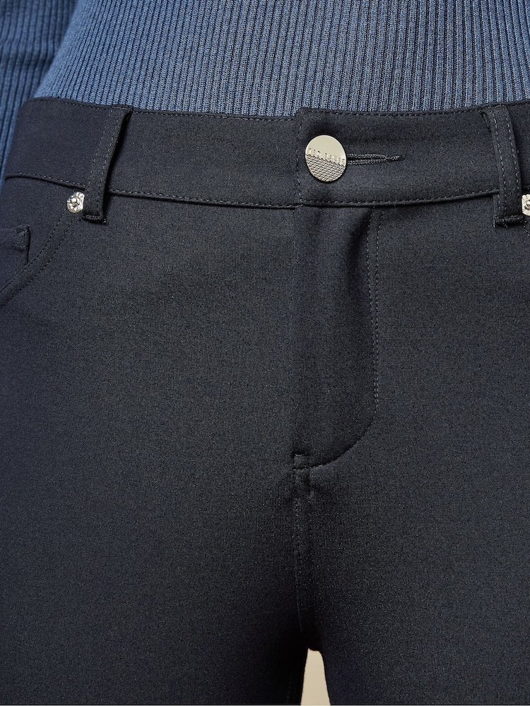 Ted Baker Blue Strenti Skinny Zip Cuff Ponti Jeggings - Image 5 of 5