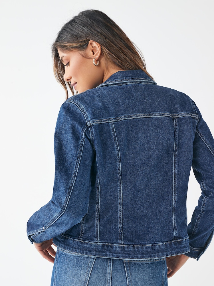 Dark Blue Fuller Bust Denim Jacket - Image 2 of 5