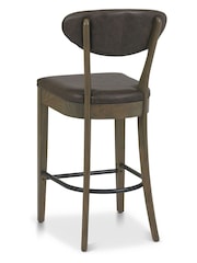 Bentley Designs Set of 2 Brown Margot Fumed Oak Upholstered Barstools - Image 3 of 3