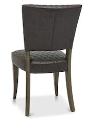 Bentley Designs Set of 2 Brown Logan Fumed Oak Upholstered Chairs - Image 4 of 4