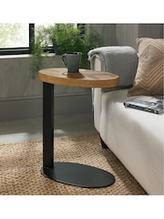 Bentley Designs Natural Ellipse Rustic Oak Sofa Table - Image 1 of 3