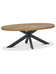 Bentley Designs Natural Ellipse Rustic Oak Round Coffee Table - Image 1 of 2
