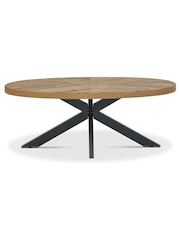 Bentley Designs Natural Ellipse Rustic Oak Round Coffee Table - Image 2 of 2