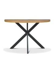 Bentley Designs Natural Ellipse Rustic Oak Console Table - Image 3 of 3