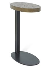 Bentley Designs Grey Ellipse Fumed Oak Sofa Table - Image 2 of 3