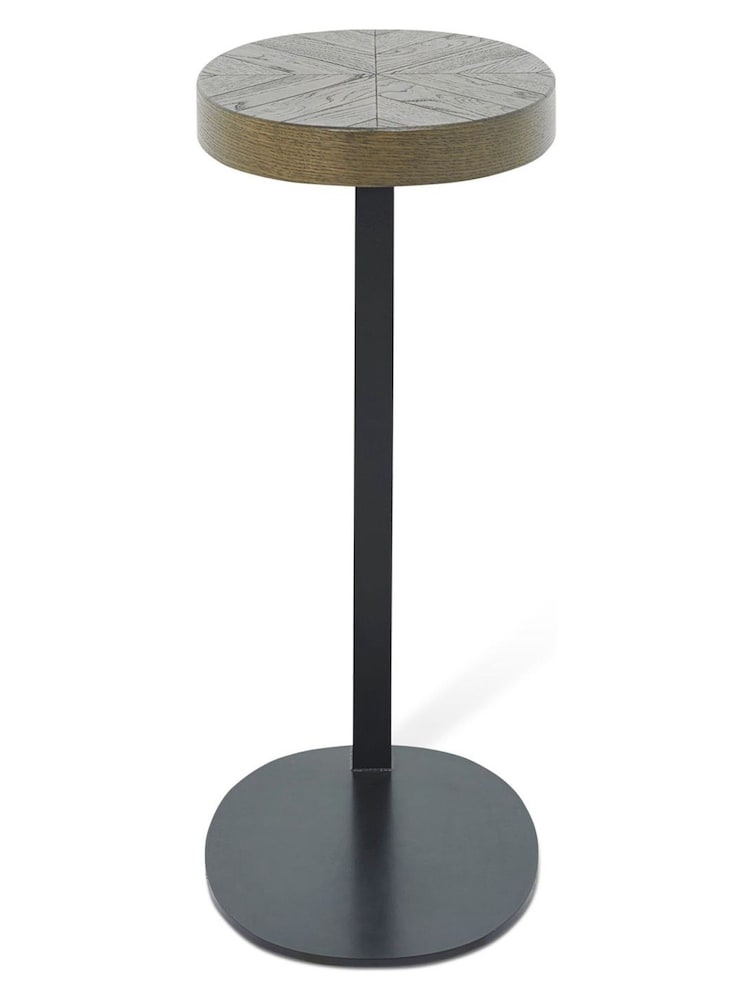 Bentley Designs Grey Ellipse Fumed Oak Sofa Table - Image 3 of 3