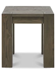 Bentley Designs Grey Logan Fumed Oak Lamp Table - Image 3 of 3