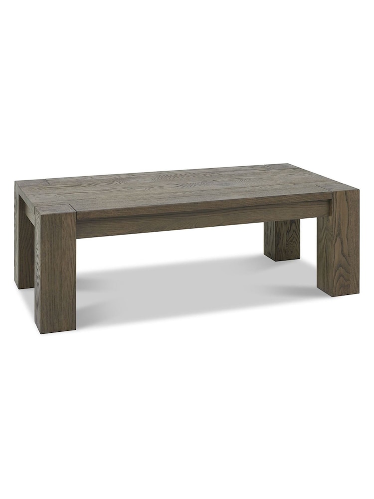 Bentley Designs Grey Logan Fumed Oak Coffee Table - Image 2 of 3