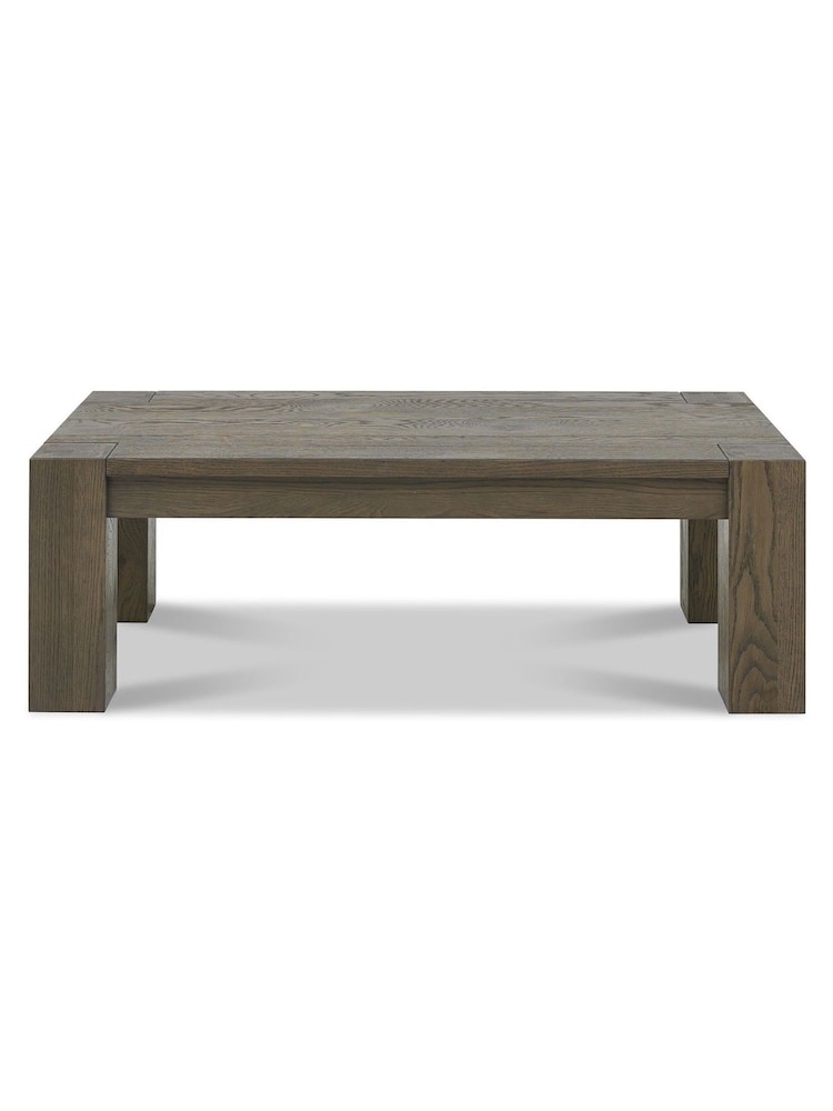 Bentley Designs Grey Logan Fumed Oak Coffee Table - Image 3 of 3