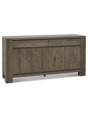 Bentley Designs Grey Logan Fumed Oak Wide Sideboard - Image 1 of 3