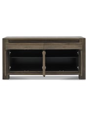 Bentley Designs Grey Logan Fumed Oak Wide Sideboard - Image 3 of 3