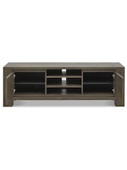Bentley Designs Grey Logan Fumed Oak Entertainment Unit - Image 4 of 4