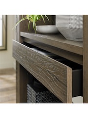 Bentley Designs Grey Logan Fumed Oak Open Display Unit - Image 2 of 4