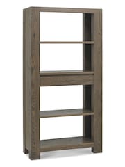 Bentley Designs Grey Logan Fumed Oak Open Display Unit - Image 4 of 4