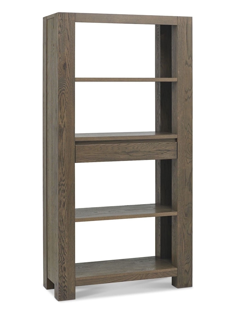 Bentley Designs Grey Logan Fumed Oak Open Display Unit - Image 4 of 4