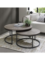 Bentley Designs Silver Monroe Nest of Coffee Tables - Image 1 of 3