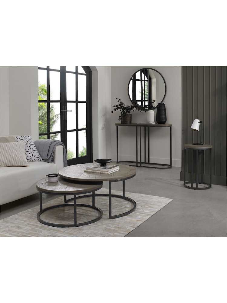 Bentley Designs Silver Monroe Silver Grey Console Table - Image 2 of 4