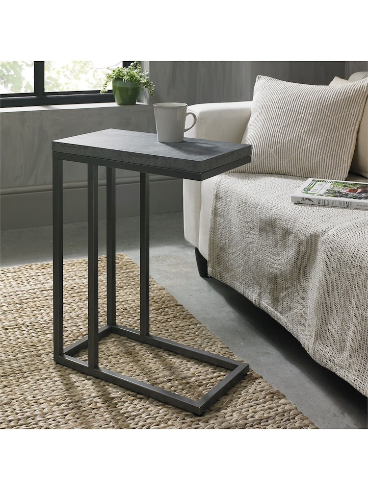 Bentley Designs Grey Renzo Zinc Dark Grey Sofa Table - Image 1 of 4