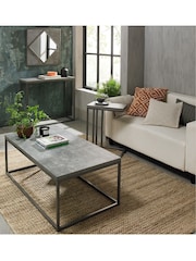 Bentley Designs Grey Renzo Zinc Dark Grey Sofa Table - Image 2 of 4