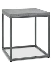 Bentley Designs Grey Renzo Zinc Dark Grey Side Table - Image 2 of 3