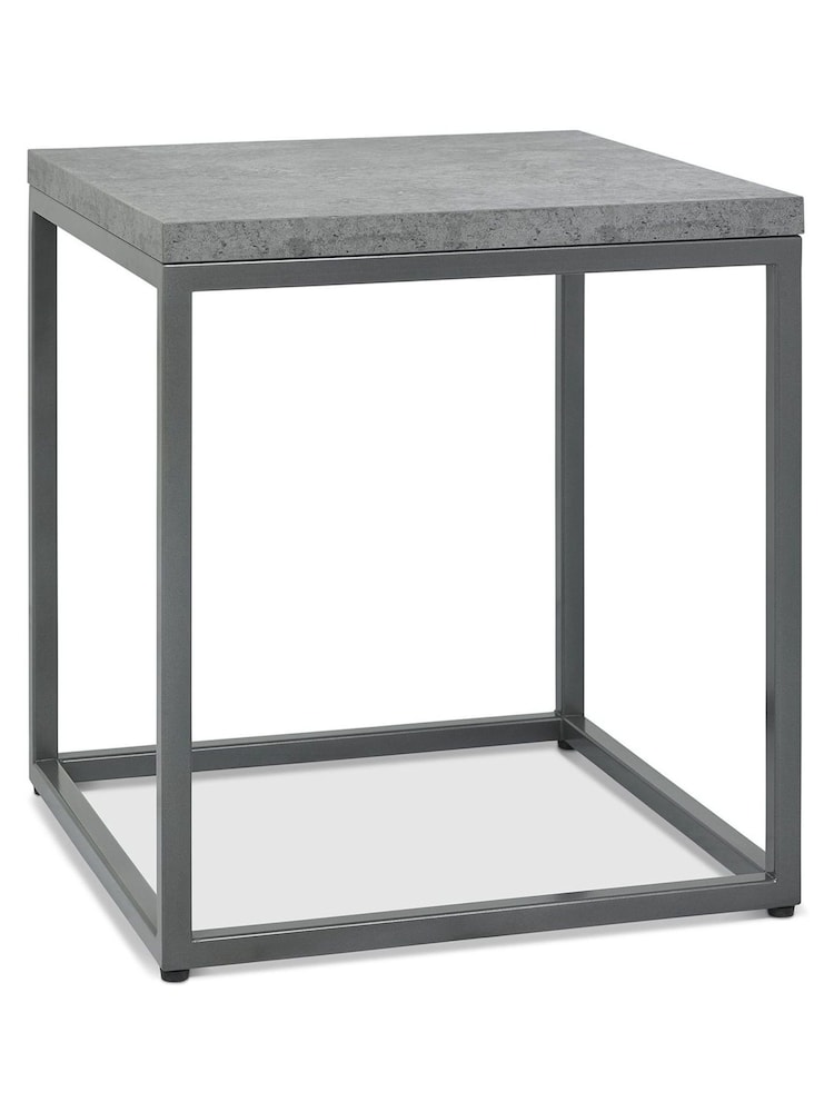 Bentley Designs Grey Renzo Zinc Dark Grey Side Table - Image 2 of 3