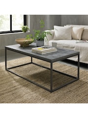 Bentley Designs Dark Grey Renzo Zinc Coffee Table - Image 1 of 5