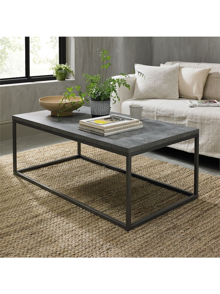 Bentley Designs Dark Grey Renzo Zinc Coffee Table - Image 1 of 5