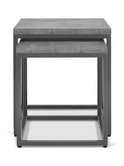 Bentley Designs Grey Renzo Zinc Dark Grey Nest of Tables - Image 4 of 4