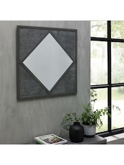 Bentley Designs Grey Renzo Zinc Dark Grey Wall Mirror - Image 1 of 5