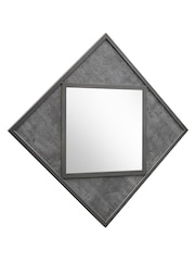 Bentley Designs Grey Renzo Zinc Dark Grey Wall Mirror - Image 3 of 5