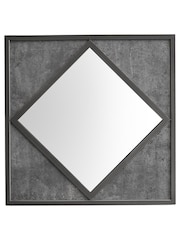 Bentley Designs Grey Renzo Zinc Dark Grey Wall Mirror - Image 4 of 5