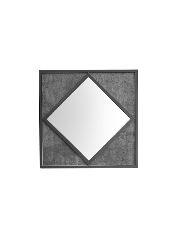 Bentley Designs Grey Renzo Zinc Dark Grey Wall Mirror - Image 5 of 5