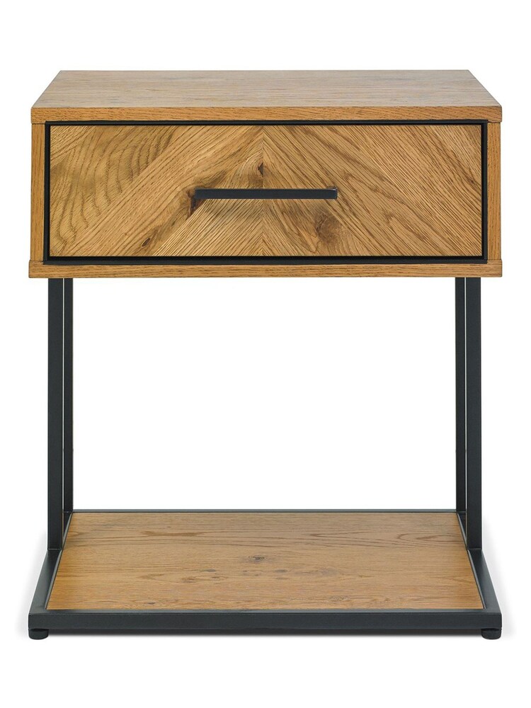 Bentley Designs Natural Riva Oak 1 Drawer Nightstand - Image 2 of 4
