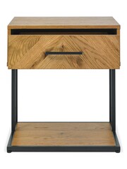 Bentley Designs Natural Riva Oak 1 Drawer Nightstand - Image 4 of 4