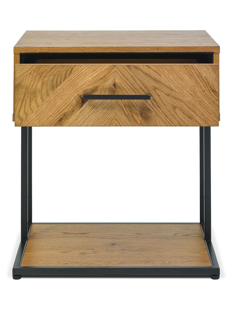 Bentley Designs Natural Riva Oak 1 Drawer Nightstand - Image 4 of 4