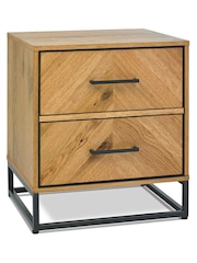 Bentley Designs Natural Riva Oak 2 Drawer Nightstand - Image 1 of 3