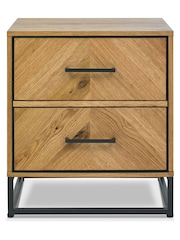Bentley Designs Natural Riva Oak 2 Drawer Nightstand - Image 2 of 3