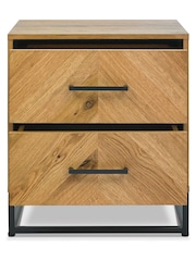 Bentley Designs Natural Riva Oak 2 Drawer Nightstand - Image 3 of 3