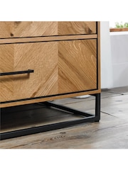 Bentley Designs Natural Riva Oak 3 Drawer Chest - Image 3 of 6