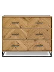 Bentley Designs Natural Riva Oak 3 Drawer Chest - Image 5 of 6