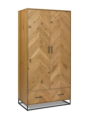 Bentley Designs Natural Riva Natural Oak Double Wardrobe - Image 1 of 3