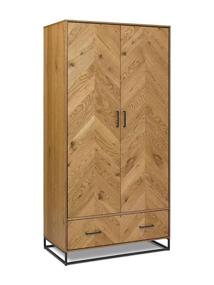 Bentley Designs Natural Riva Natural Oak Double Wardrobe - Image 1 of 3