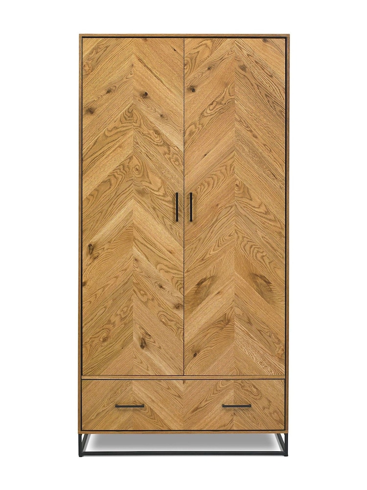 Bentley Designs Natural Riva Natural Oak Double Wardrobe - Image 2 of 3