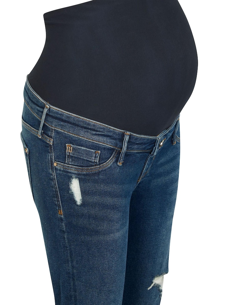 River Island Blue Denim Molly Mat Overbump Tortellini Skinny Jeans - Image 3 of 3 River Island Blue Denim Molly Mat Overbump Tortellini Skinny Jeans - Image 3 of 3