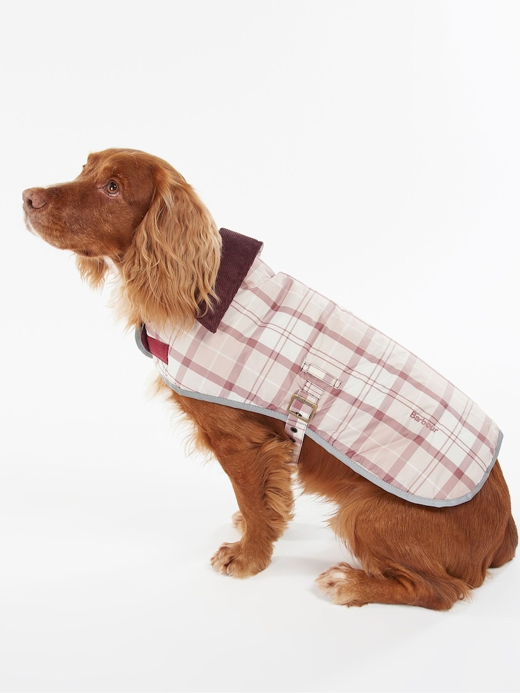 Barbour® Pink Unisex Tartan Wetherham Dog Coat - Image 1 of 11