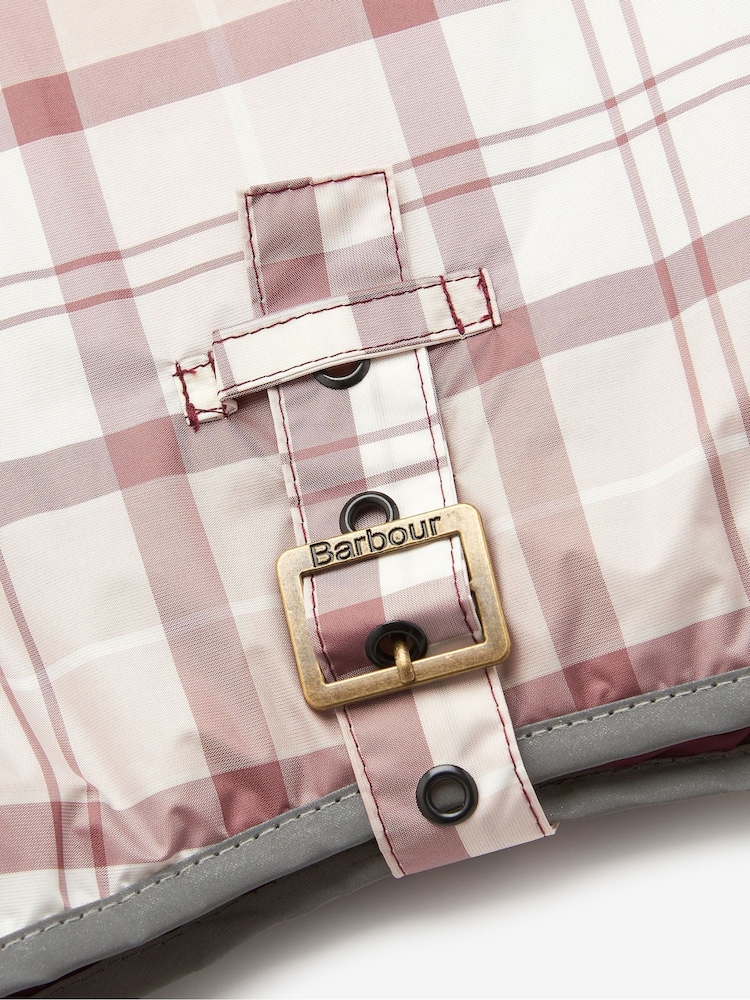 Barbour® Pink Unisex Tartan Wetherham Dog Coat - Image 7 of 11