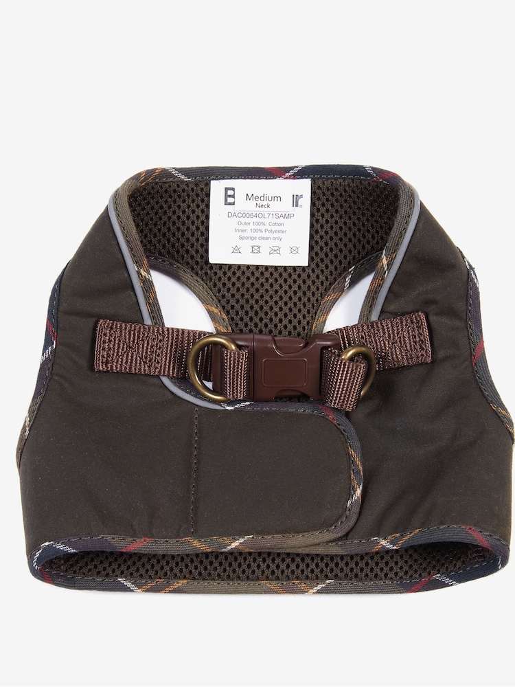 Barbour® Olive Green Wax Step In Dog Harness - Image 1 of 4